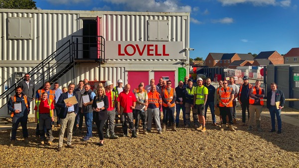 Lovell team at Bowlers Green celebrate NHBC Award Success