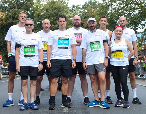 Lovell team completes Run Norwich and raises funds for Community Sports Foundation 