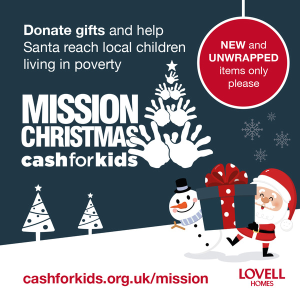 Lovell partners with Cash for Kids to support 2024 Mission Christmas appeal in East Yorkshire