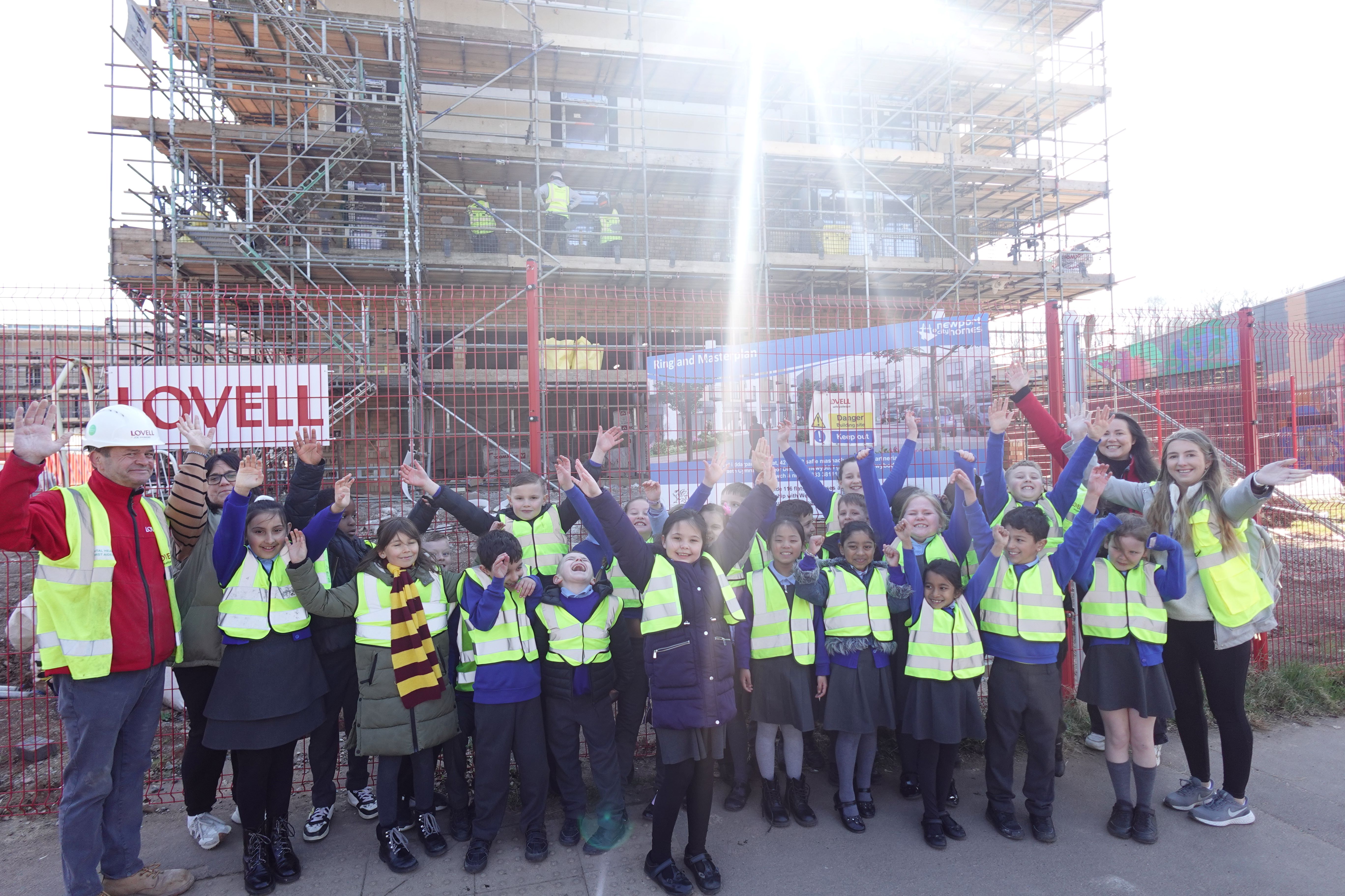 Newport school children learn all about construction with developer Lovell